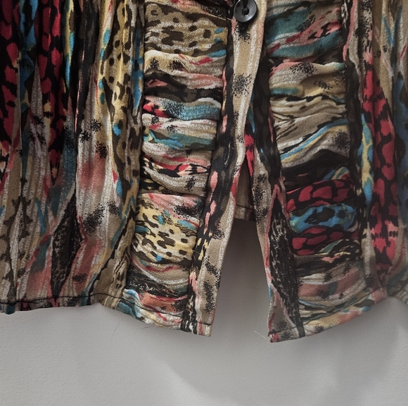 Lifestyle attitude by Larry Levine multicolored top sz. L - Picture 7 of 11